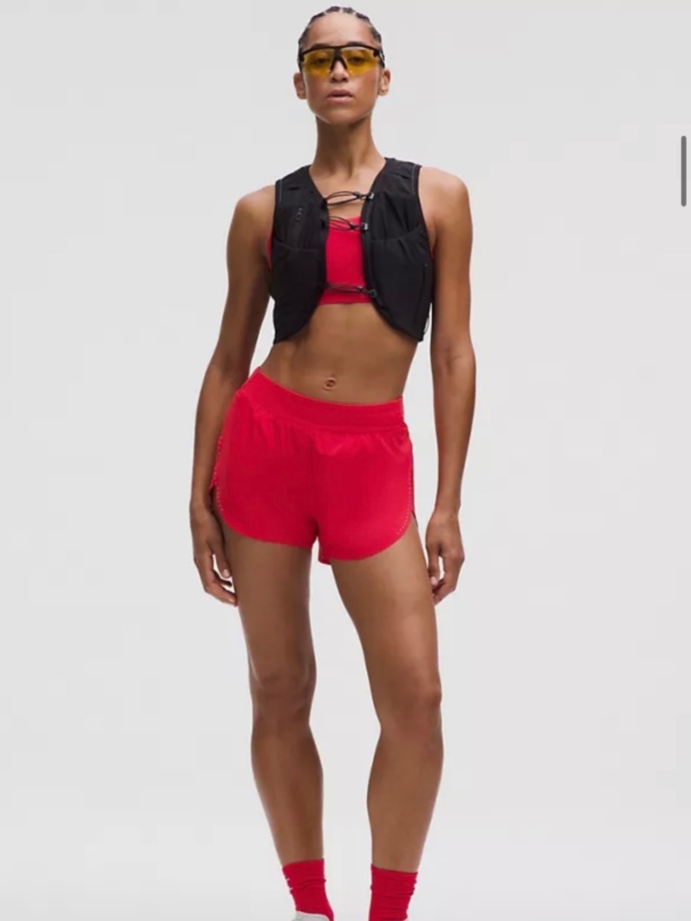 NWOT Lululemon Red 3” Split Classic Fast & Free Shorts — XL